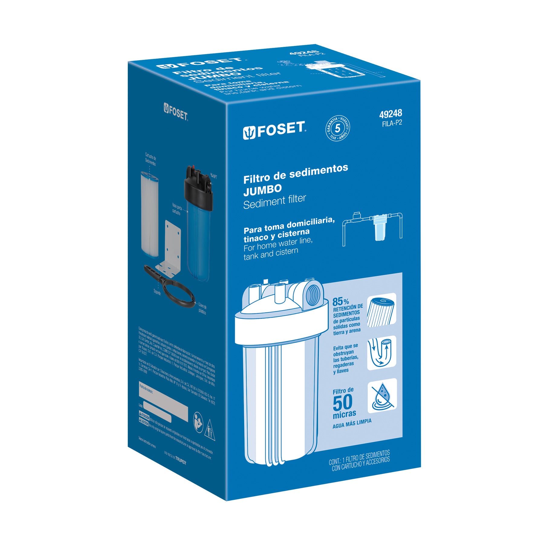 Filtro para agua Jumbo, Foset