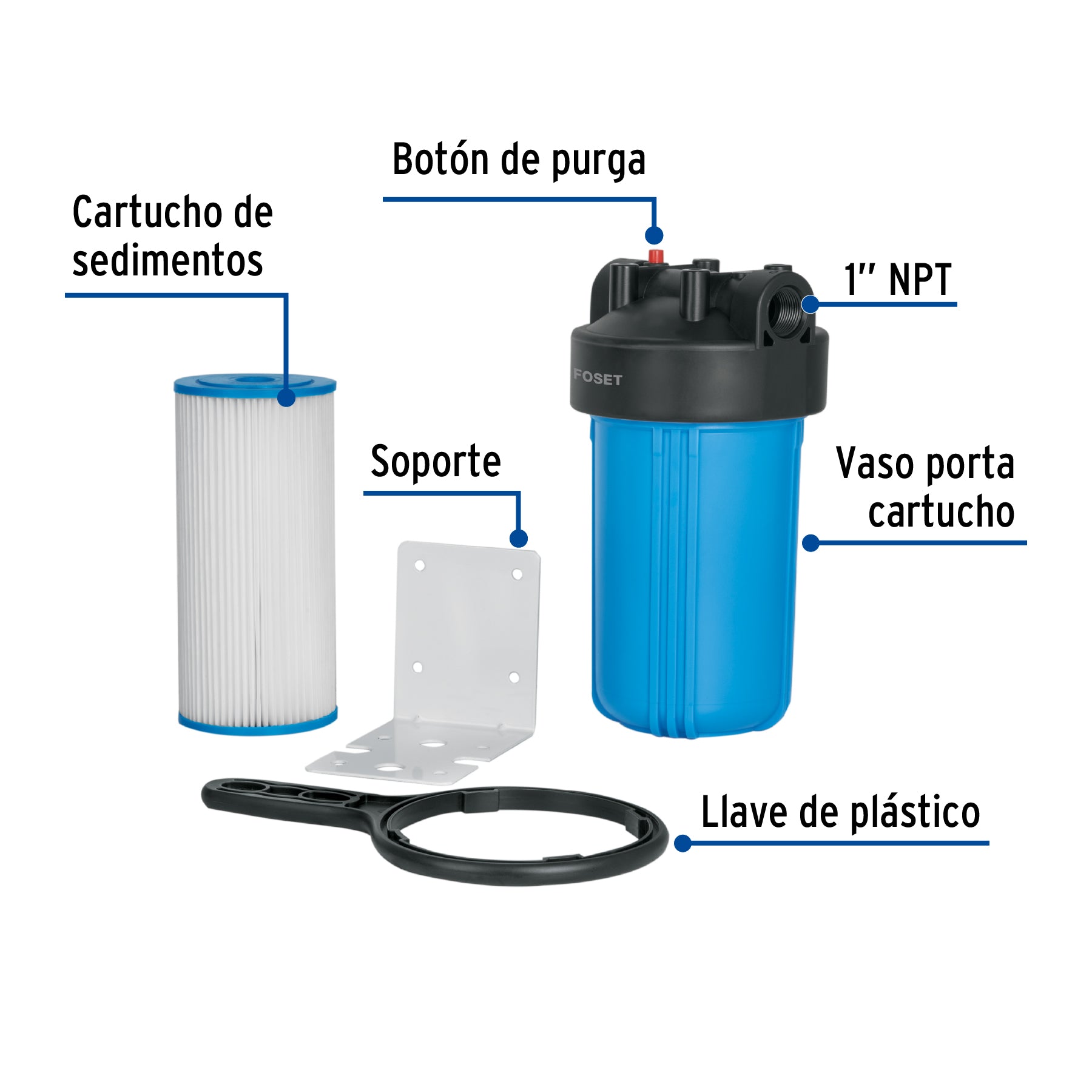 Filtro para agua Jumbo, Foset