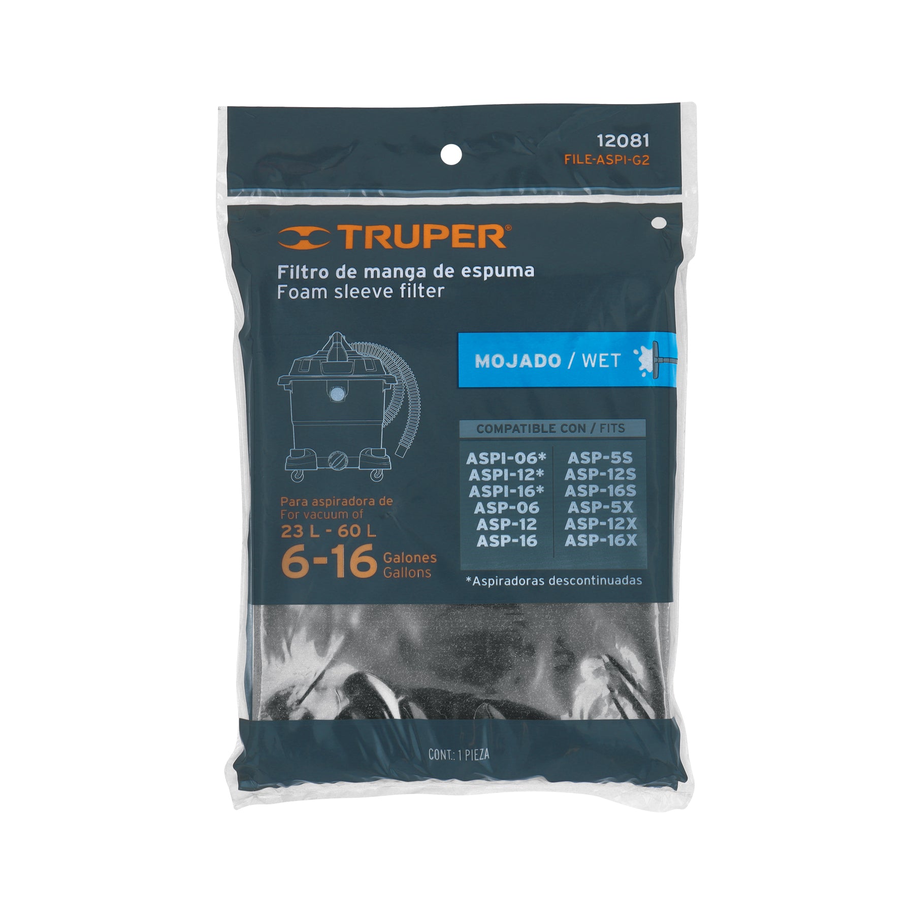 Filtro de espuma para ASPI-06-12