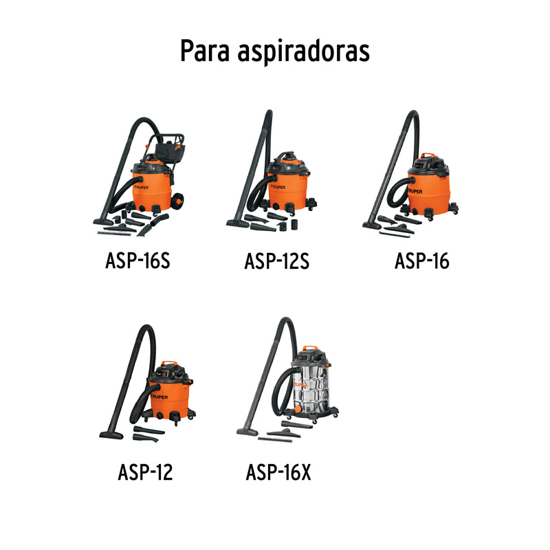 Filtro de papel para aspiradoras ASPI-12 y ASPI-16