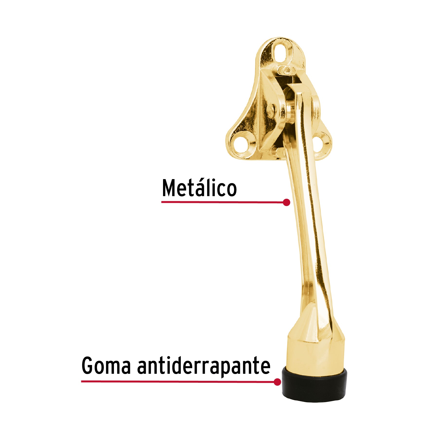 Fija puerta acabado de latón