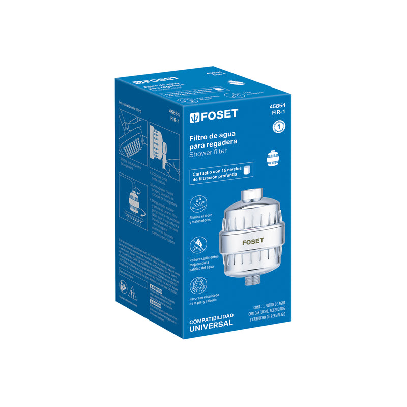 Filtro de agua para regadera con Cartucho, FOSET