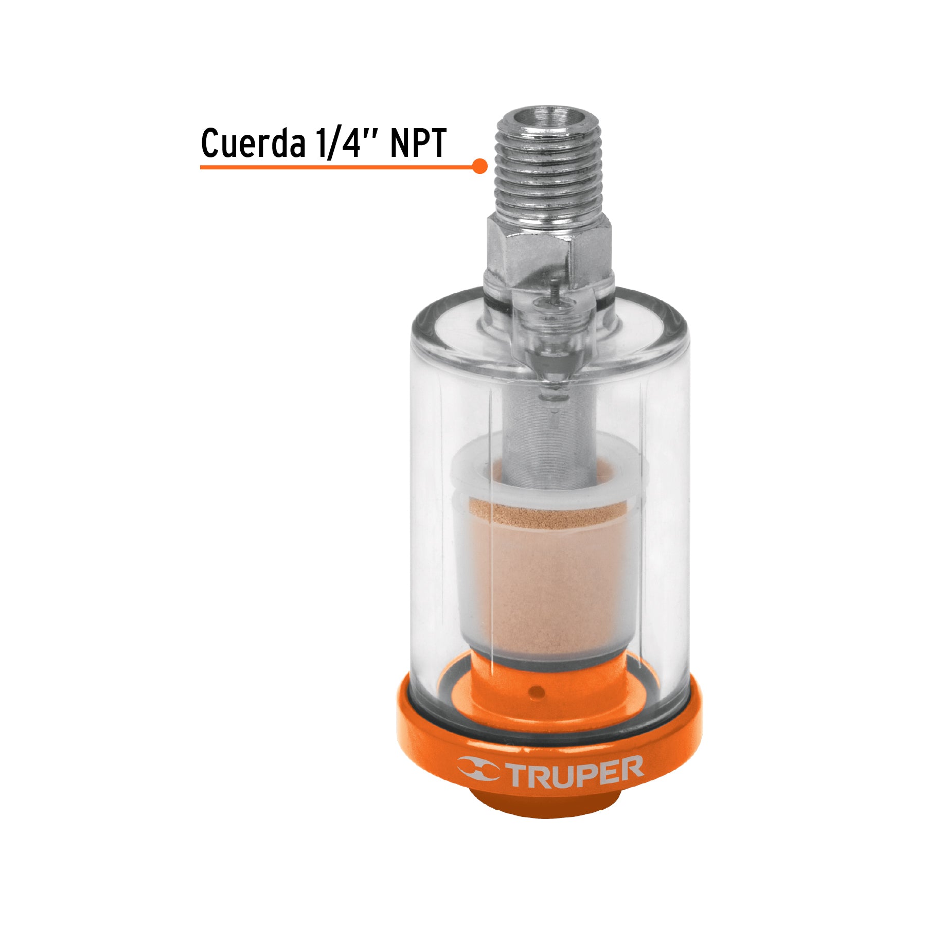 Filtro separador para aire, cuerpo aluminio-policarbonato