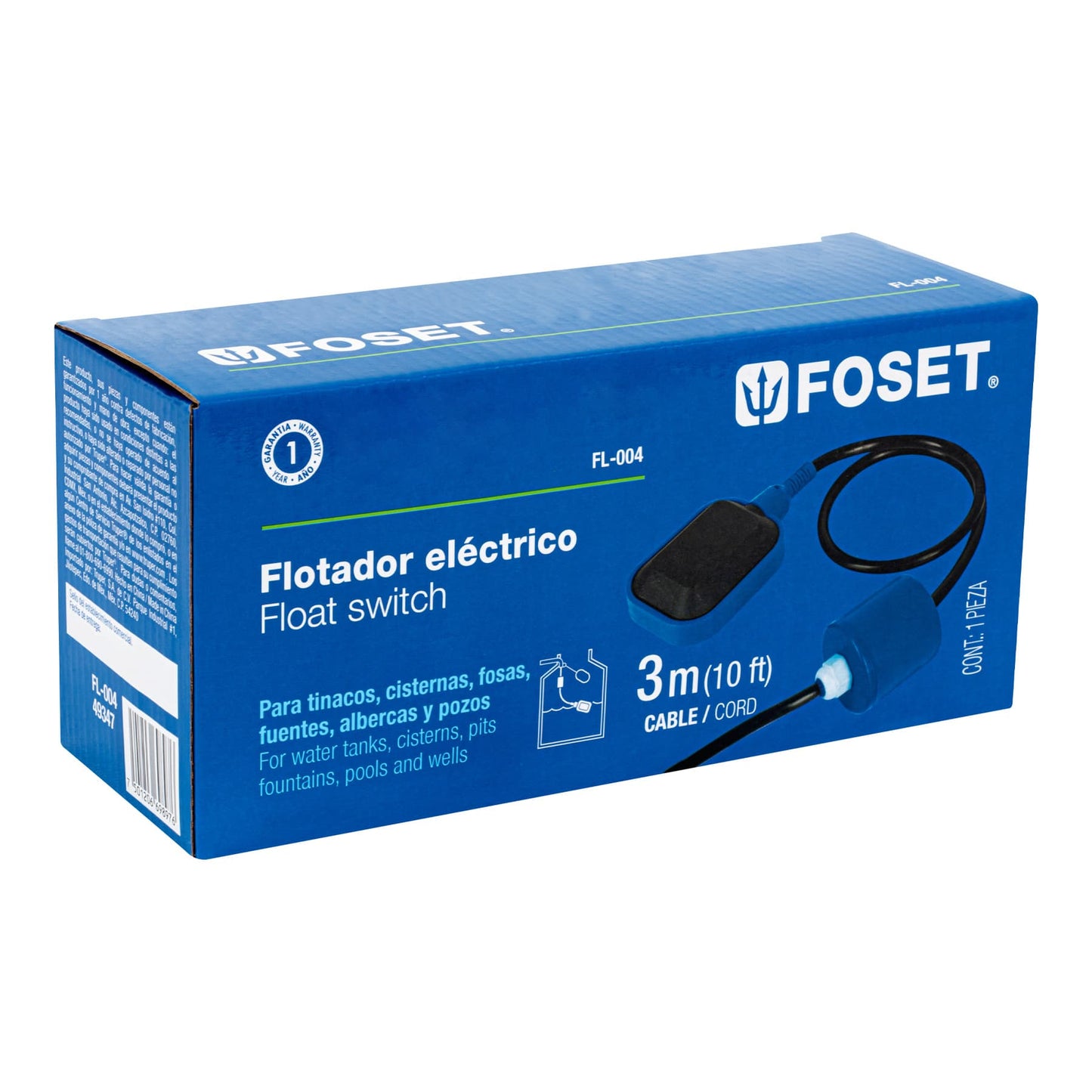 Flotador eléctrico para tinaco, 3m