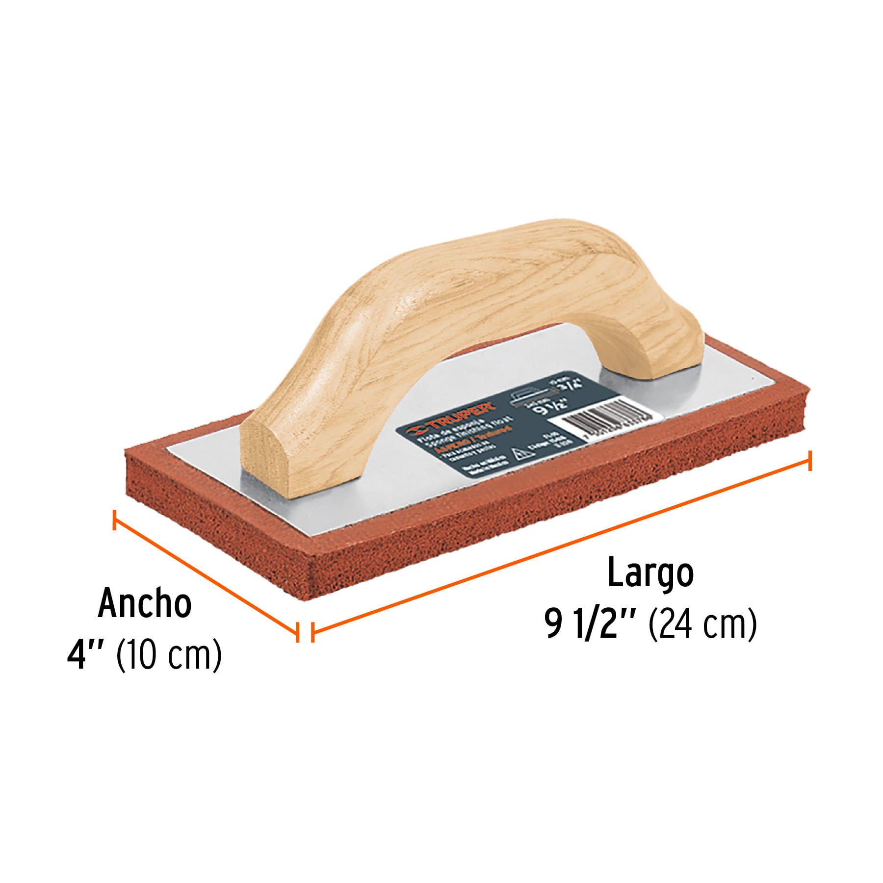 Flota de esponja, 9-1/2", espesor 3/4", acabado áspero