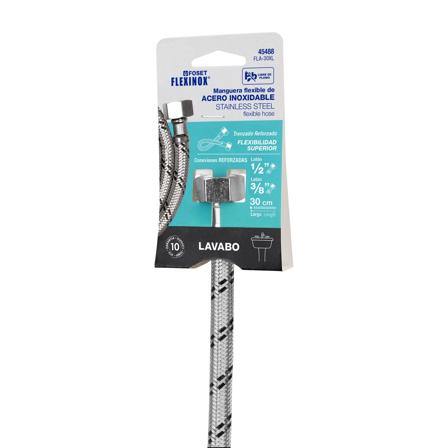 Manguera de hule, 30 cm, acero, Latam , usos generales