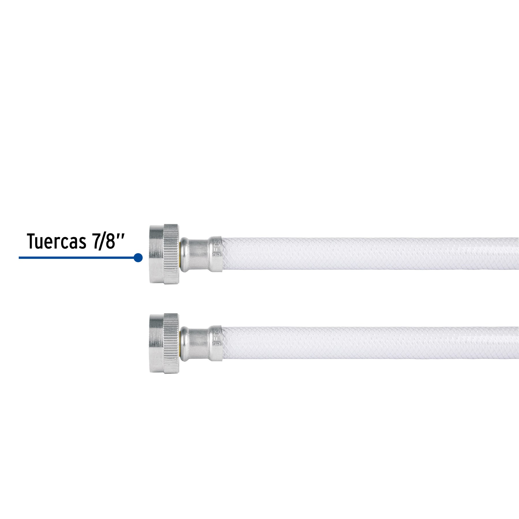 Manguera vinilo blanco 3/4" x 3/4"x 120 cm para lavadora