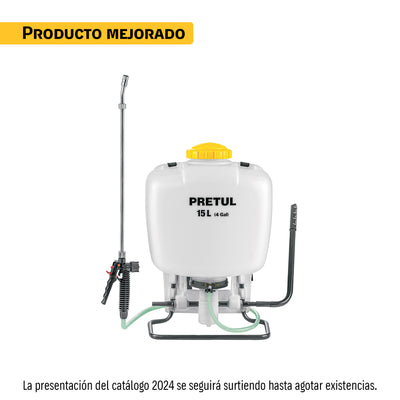 Fumigador de mochila, 15 lts, Pretul