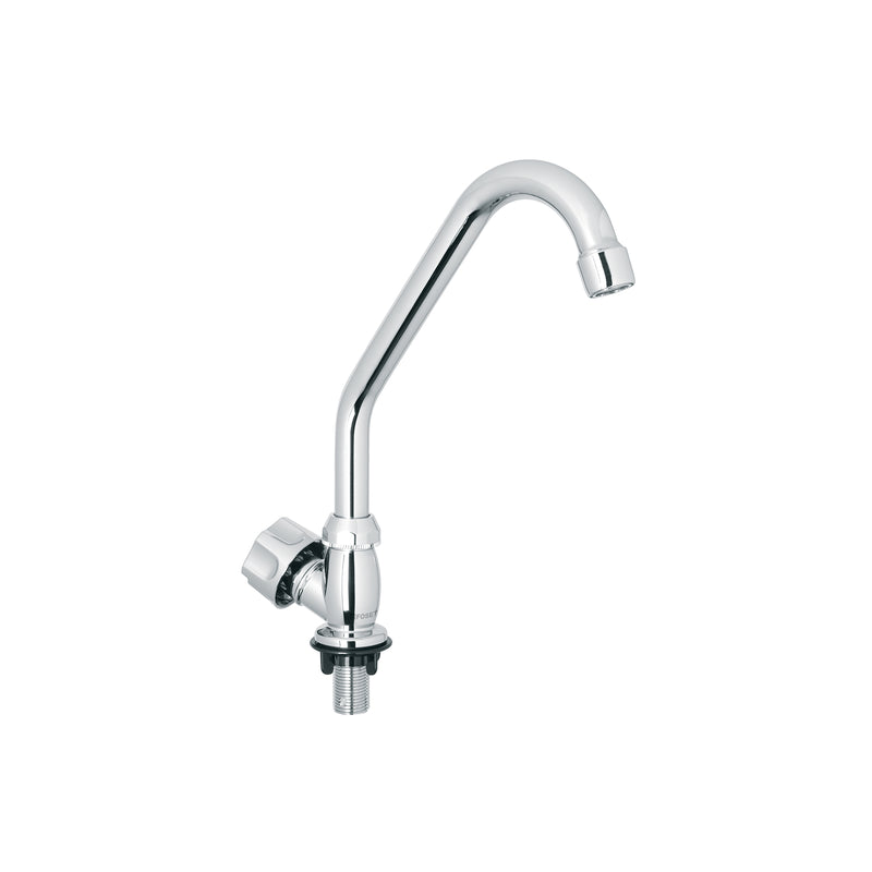 Llave individual para fregadero, ABS, cuello corto, Basic