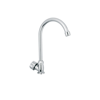 Llave individual para fregadero, ABS, cuello curvo, Basic