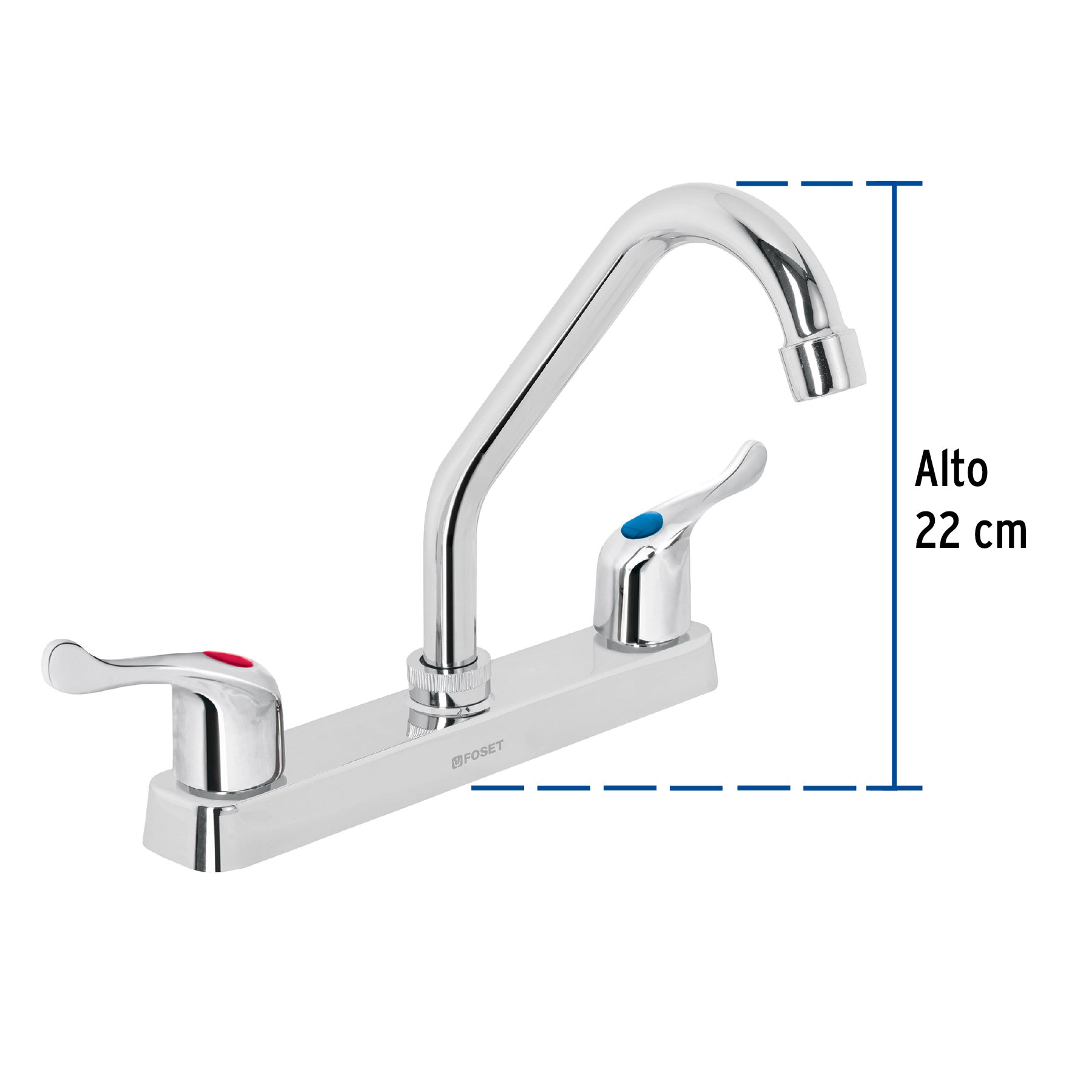 Mezcladora plástica para fregadero, cuello corto, palanca