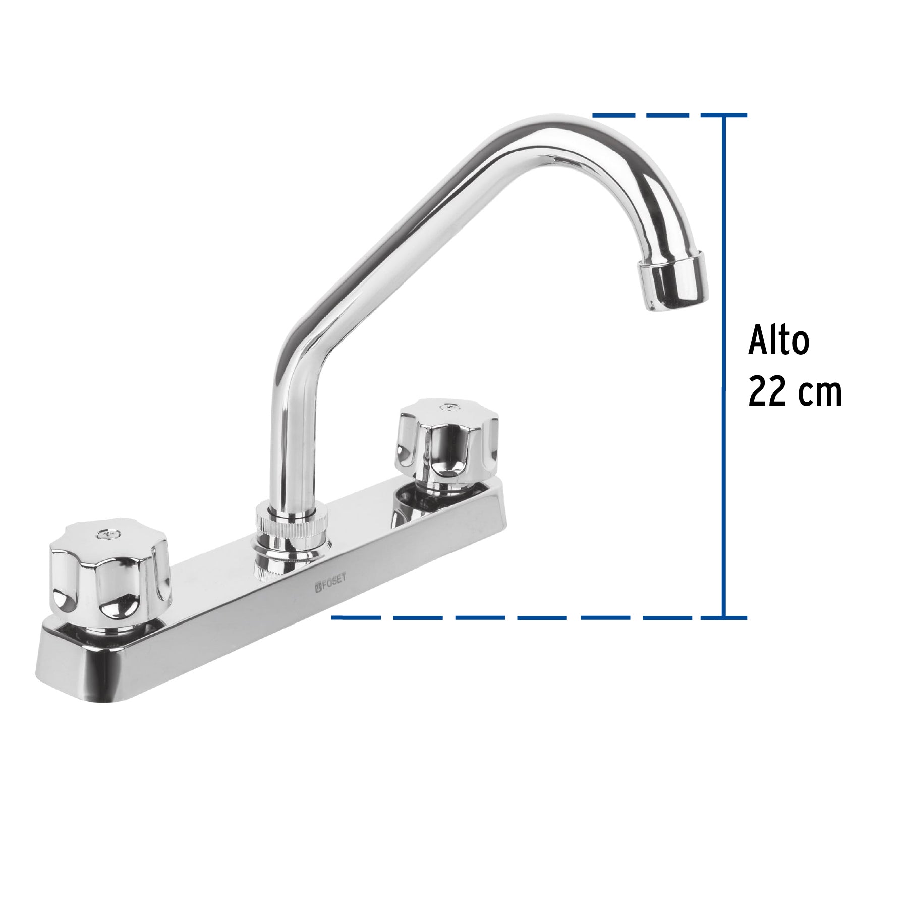 Mezcladora plástica para fregadero, cuello corto, Basic
