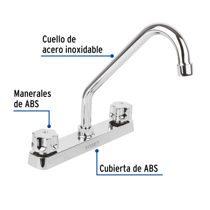 Mezcladora plástica fregadero, cuello y manerales estándar
