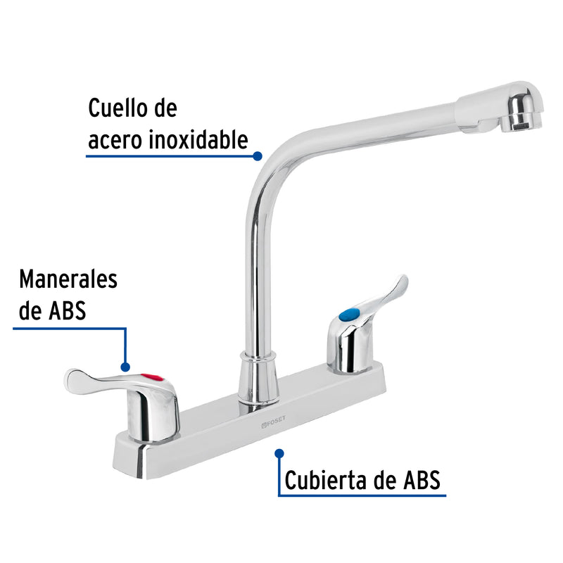 Mezcladora plástica, fregadero, cobra, manerales palanca