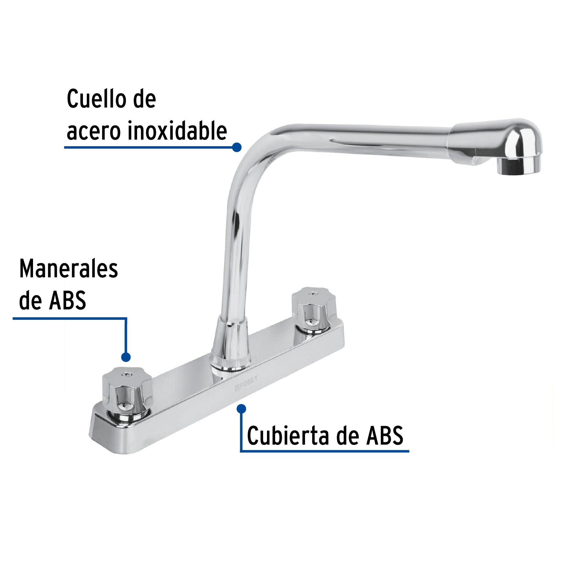 Mezcladora plástica, fregadero, cobra, manerales estándar