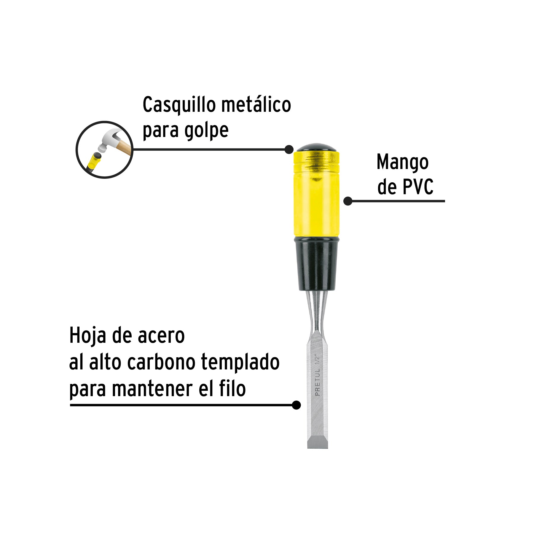 Formón 1/2", pretul