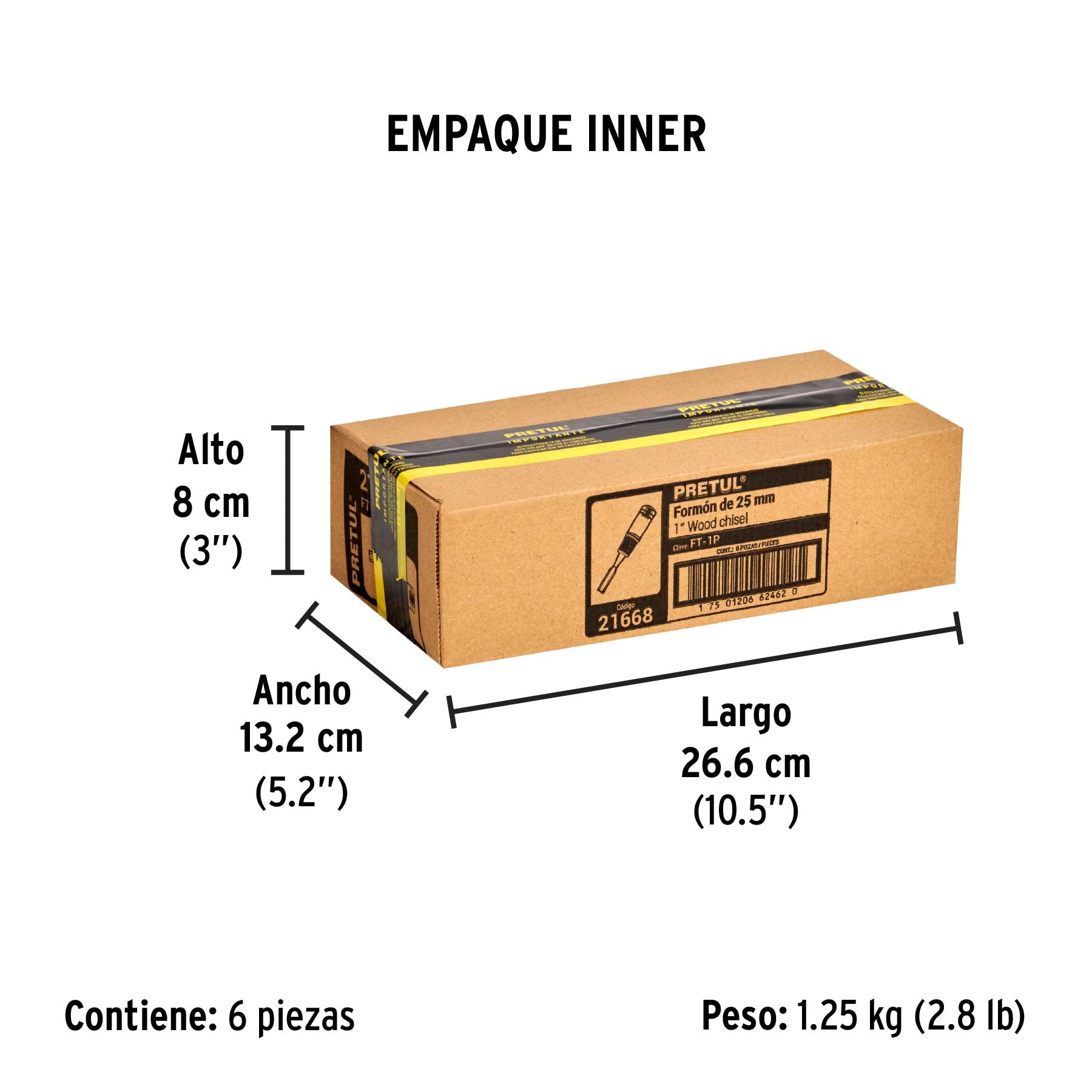 Formón 1", pretul