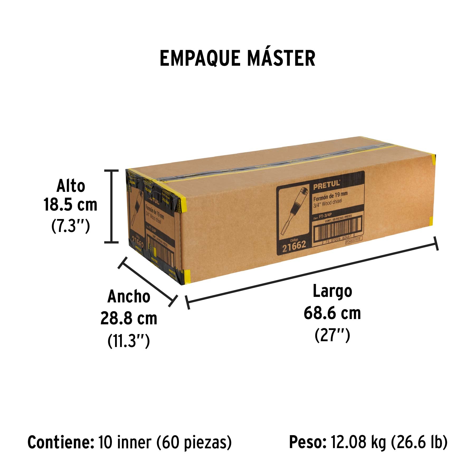 Formón 3/4", pretul