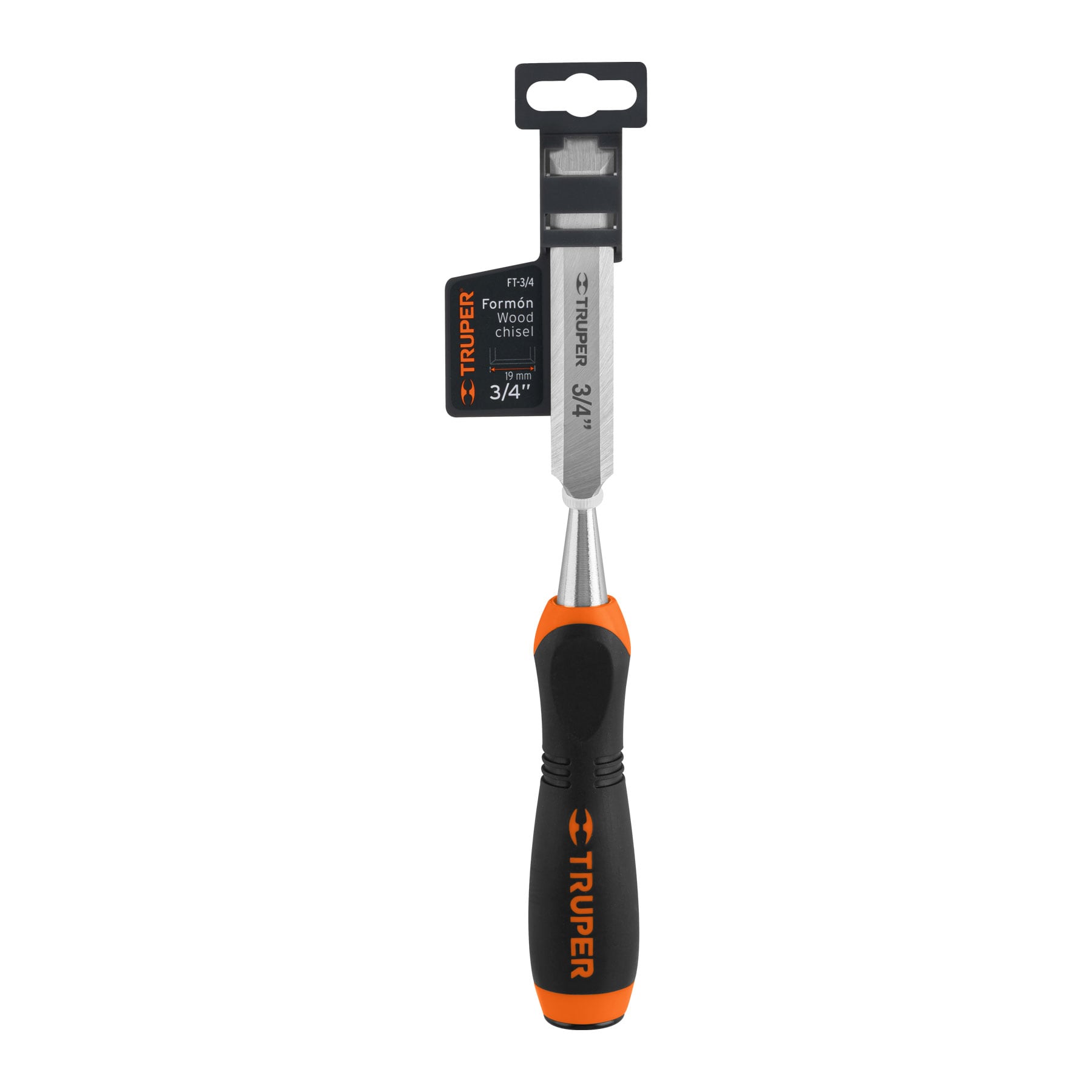 Formón, mango comfort grip, 3/4"