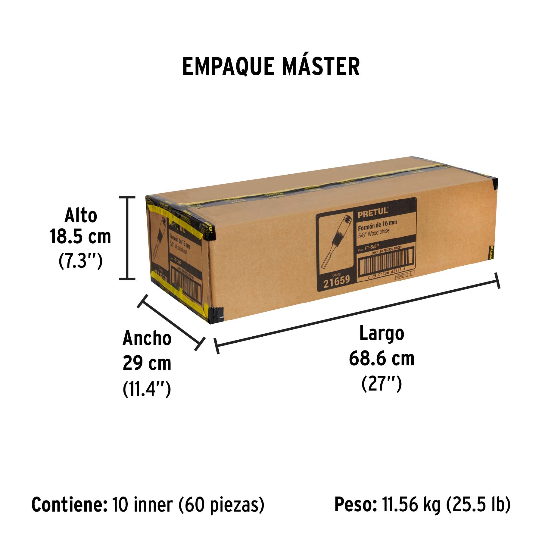 Formón 5/8", pretul