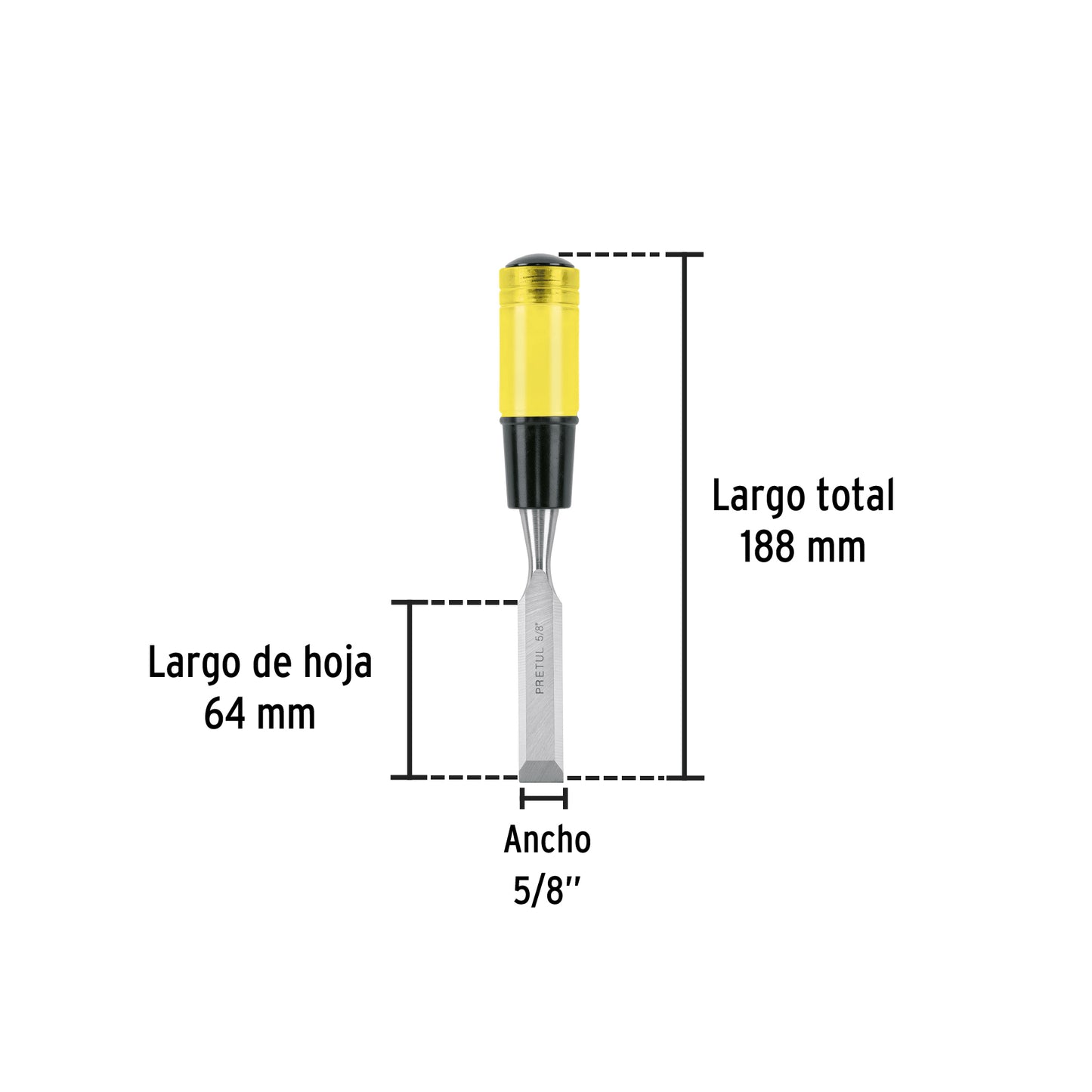 Formón 5/8", pretul