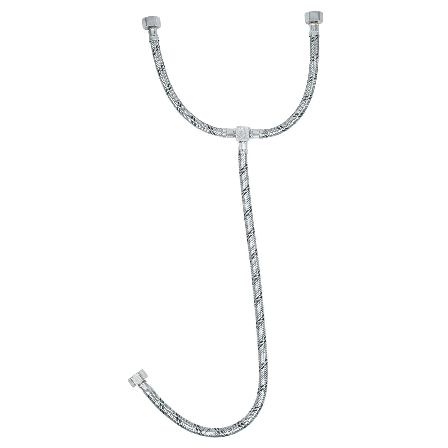 Manguera hule ,"T", 55 cm, acero inoxidable, usos generales