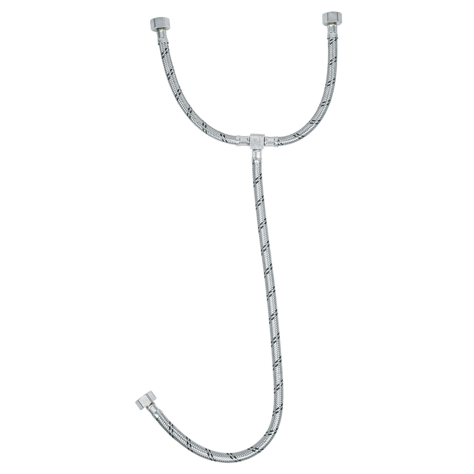 Manguera hule ,"T", 55 cm, acero inoxidable, usos generales