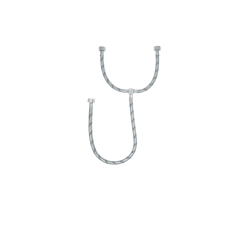 Manguera hule ,"T", 55 cm, acero inoxidable, usos generales