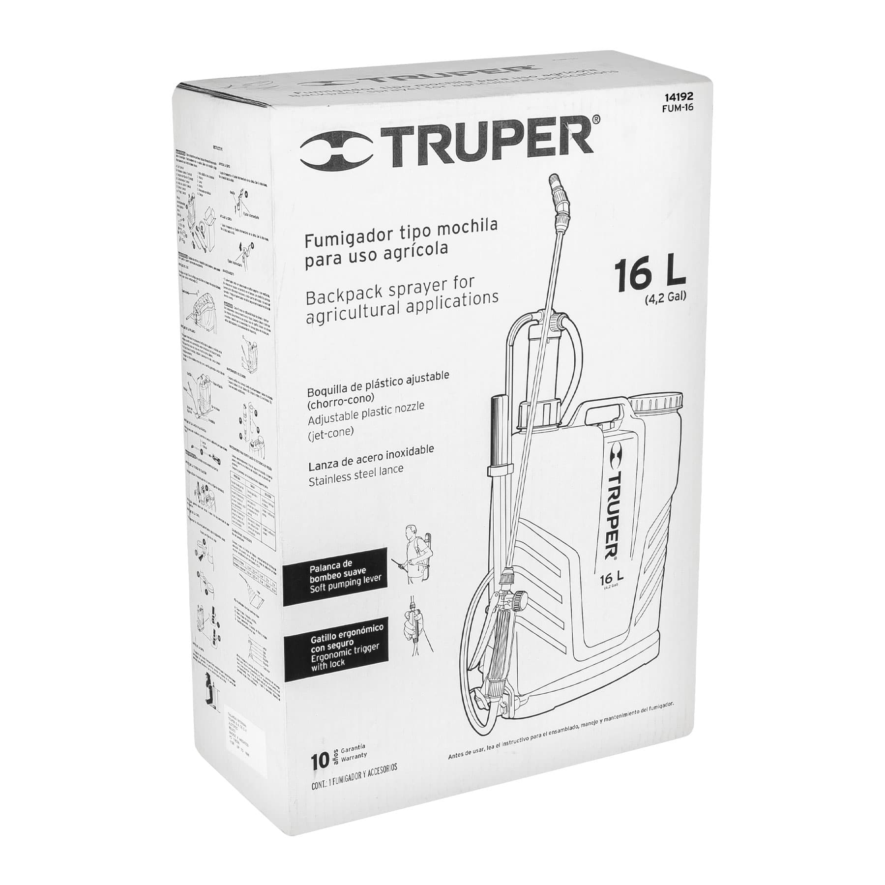 Fumigador de mochila, 16 litros