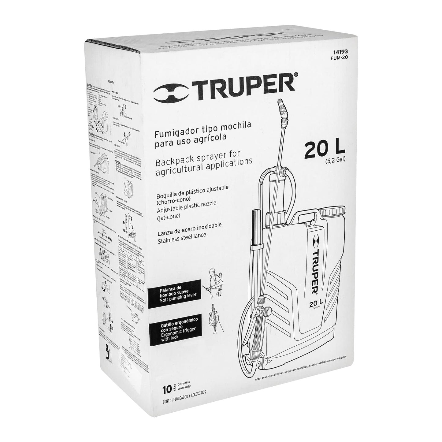 Fumigador de mochila, 20 litros