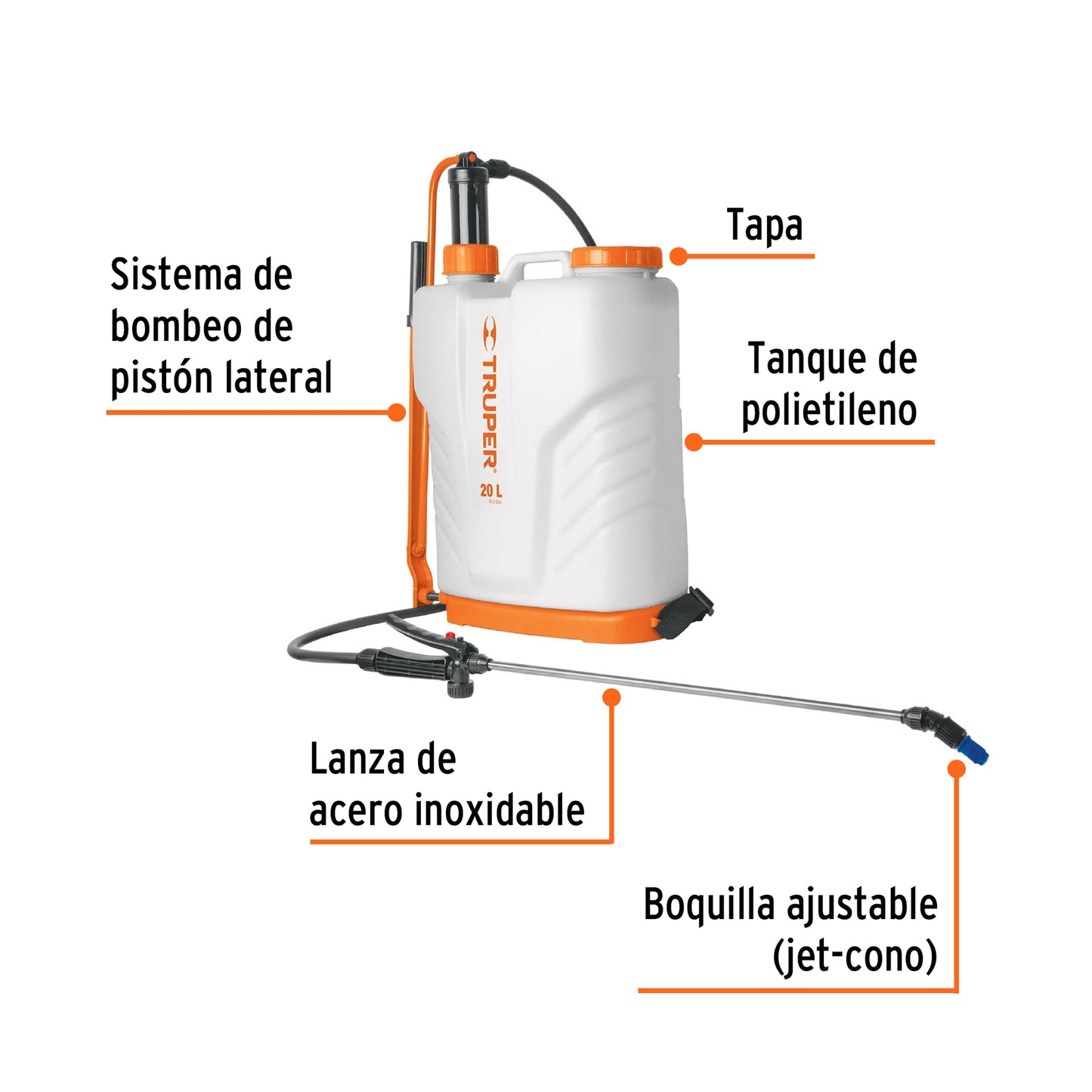 Fumigador de mochila, 20 litros