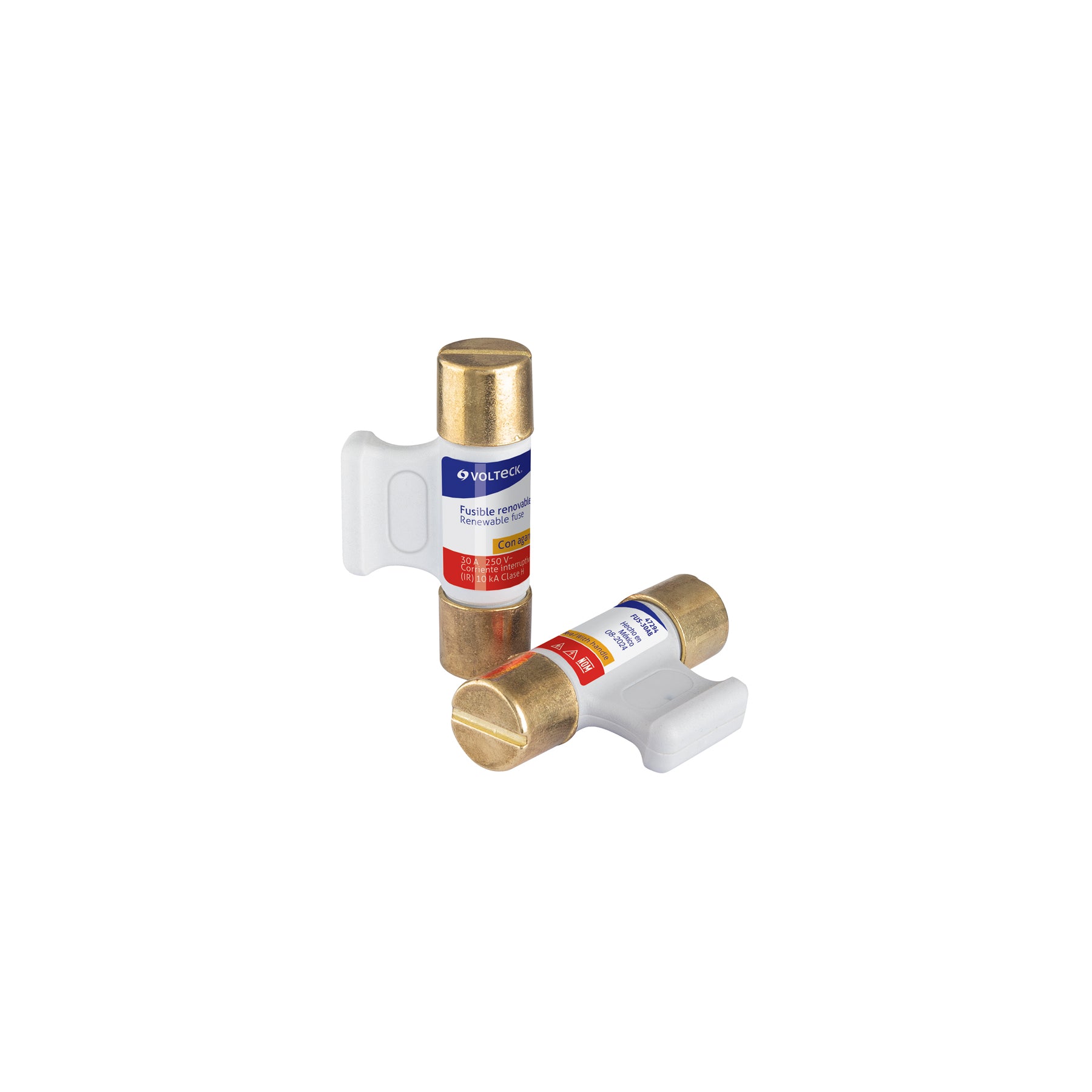 Fusible 30A con agarradera, en blister, Volteck, 2 pzas