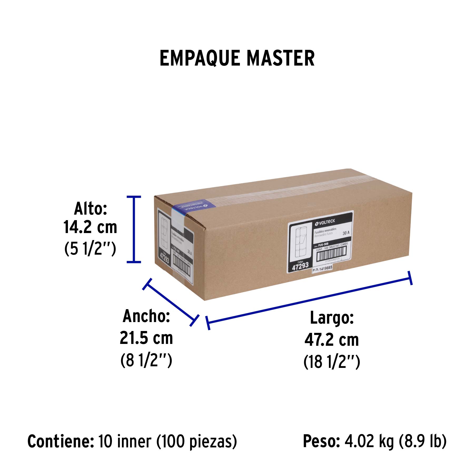 Fusible 30A, en blister, Volteck, 2 pzas