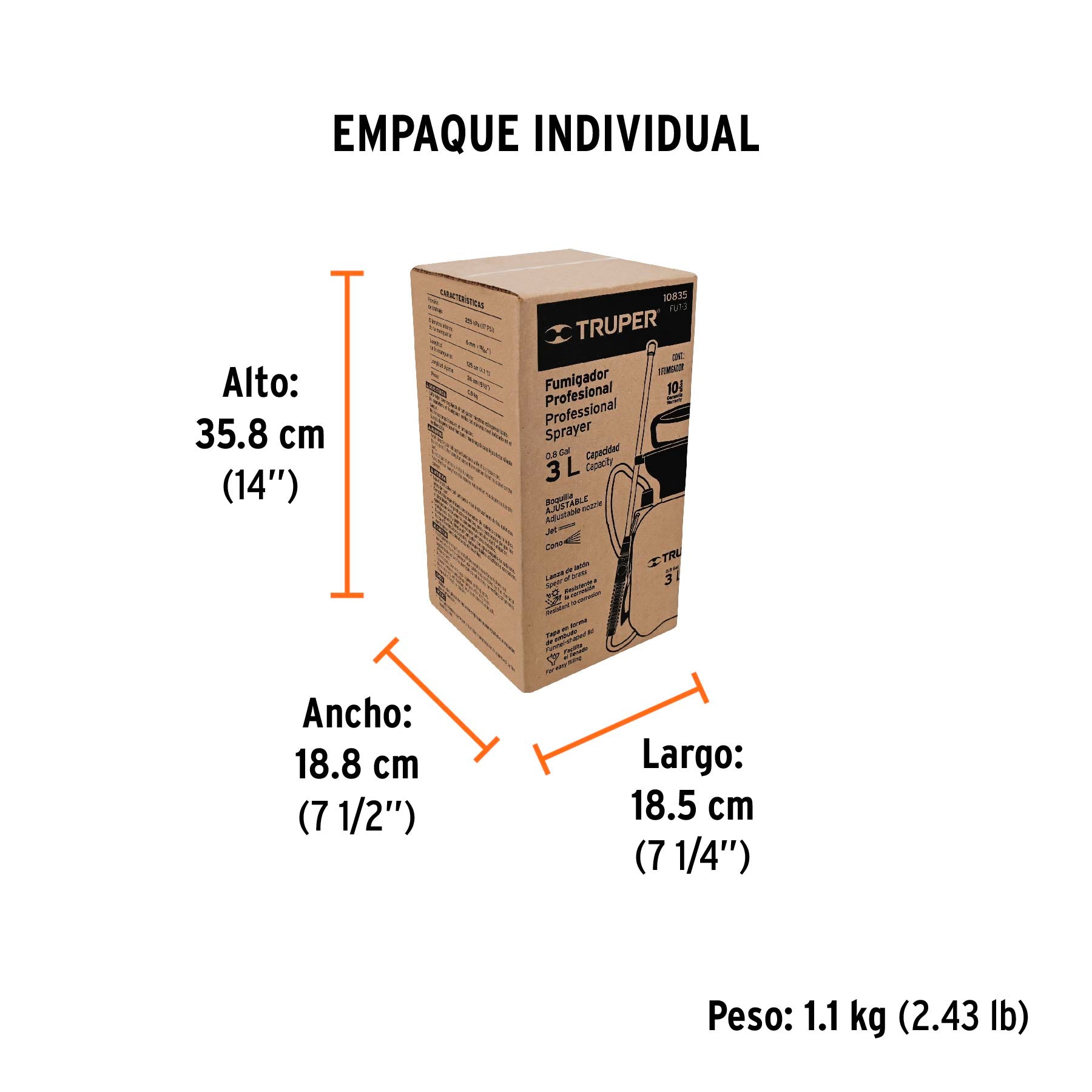 Fumigador, 3 L (0.8 gal )