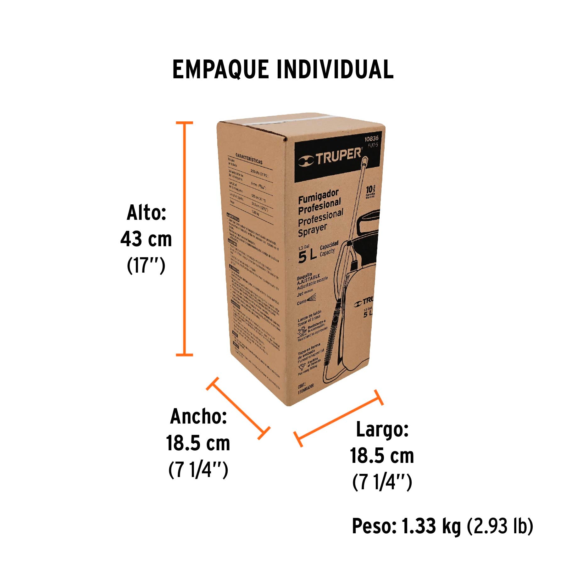 Fumigador, 5 L (1.3 Gal)