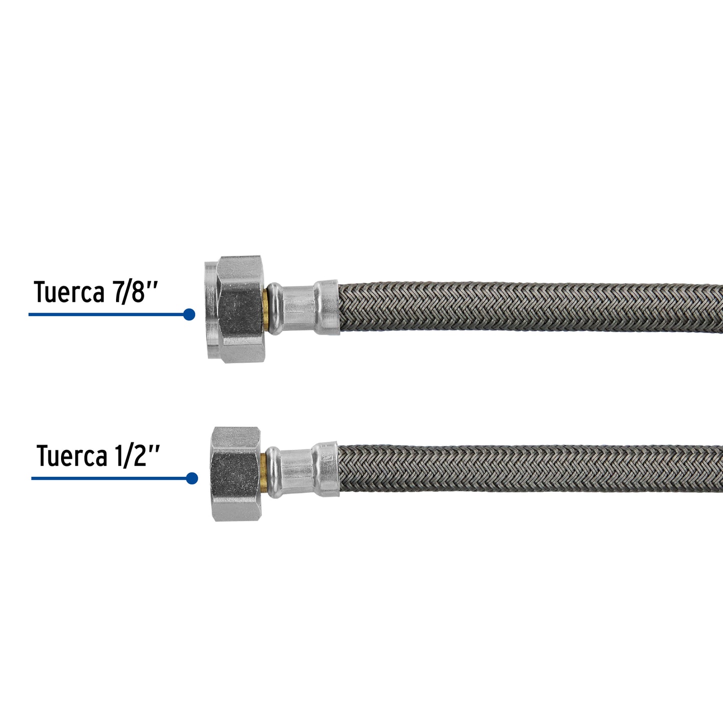 Manguera de hule para WC, 35 cm, vinilo, usos generales