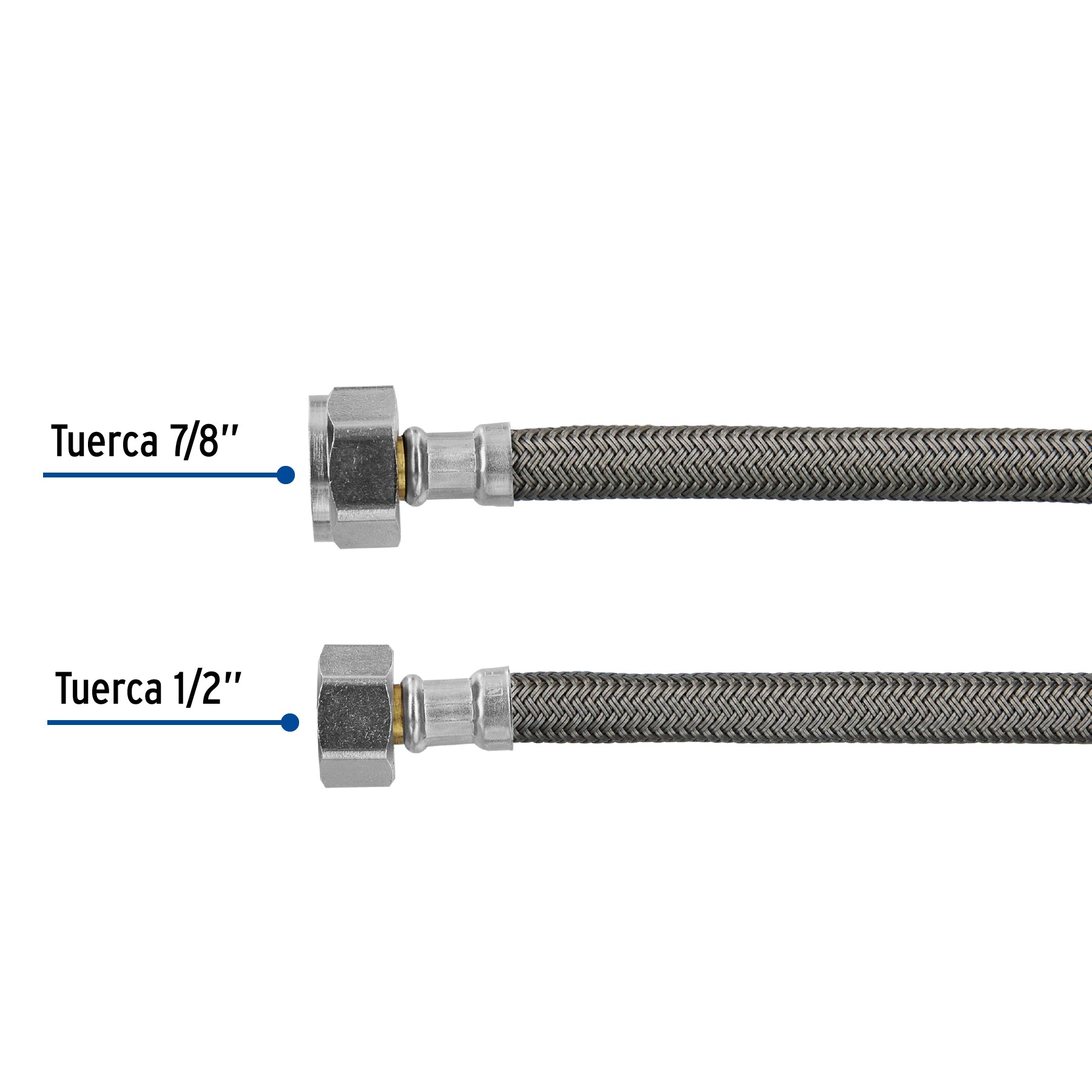 Manguera de hule para WC, 35 cm, vinilo, usos generales