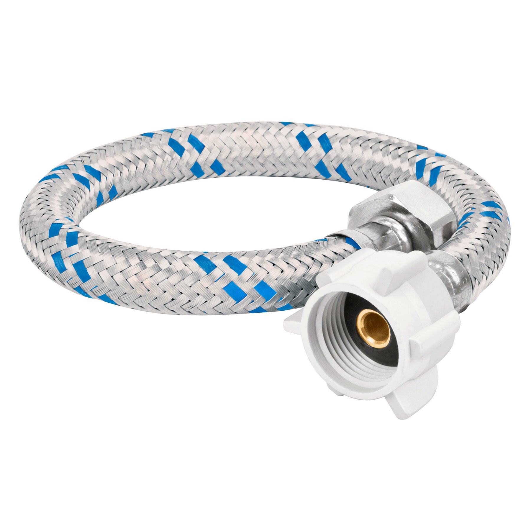 Manguera hule,35cm,aluminio,conector plástico,usos generales