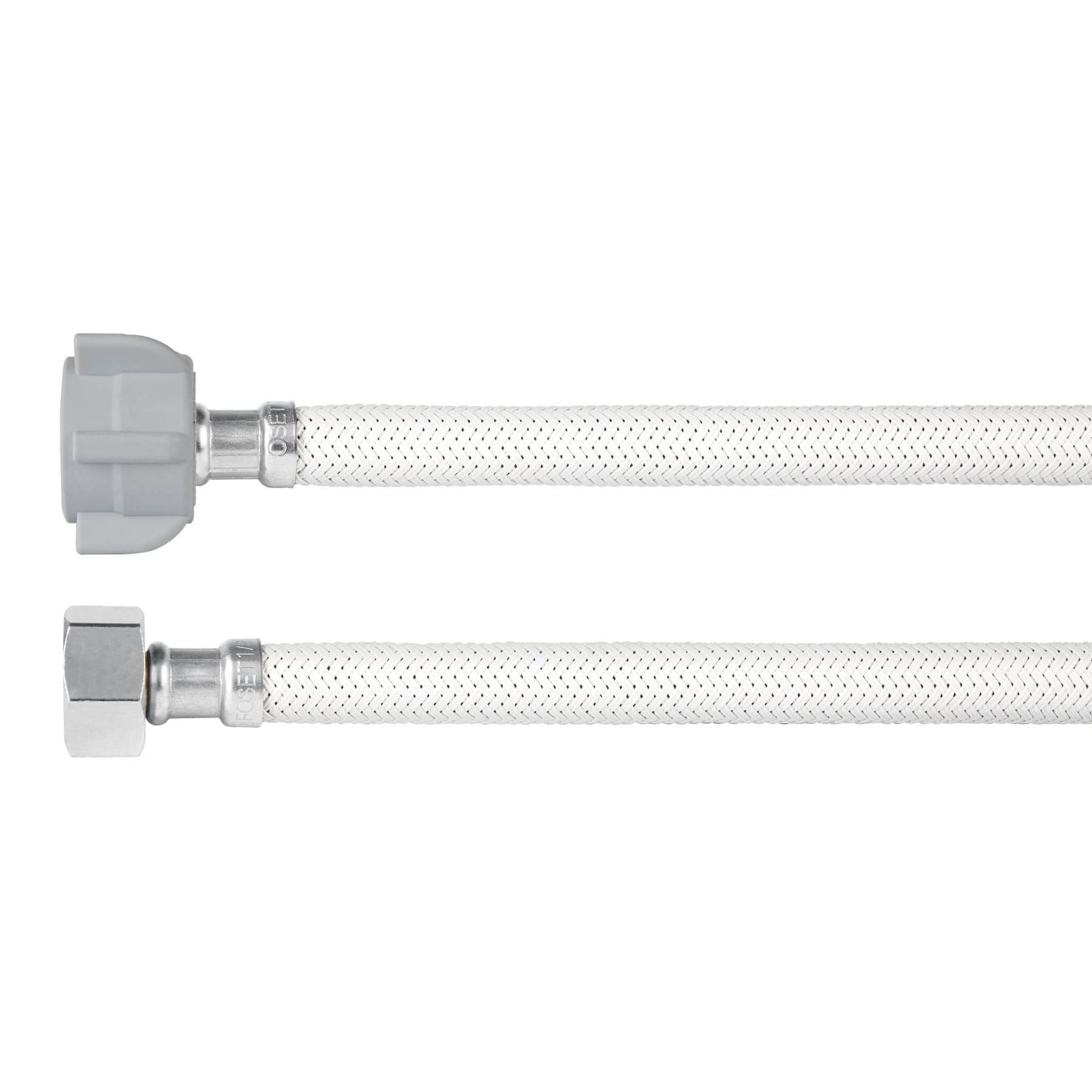 Manguera hule, 35cm,blanca,conector plástico, usos generales