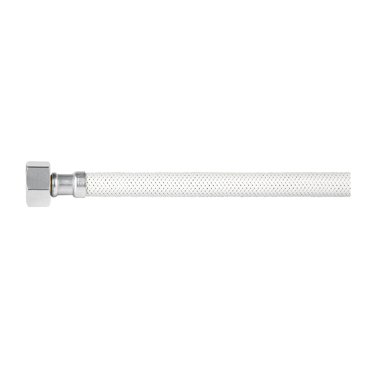 Manguera hule, 35cm,blanca,conector plástico, usos generales