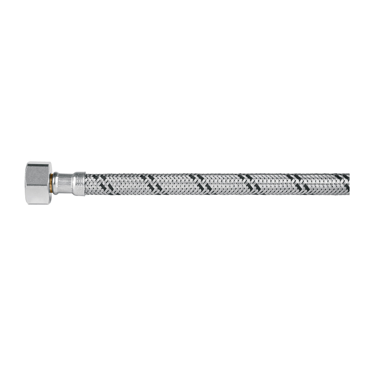 Manguera hule, 35cm,acero,conector plástico, usos generales