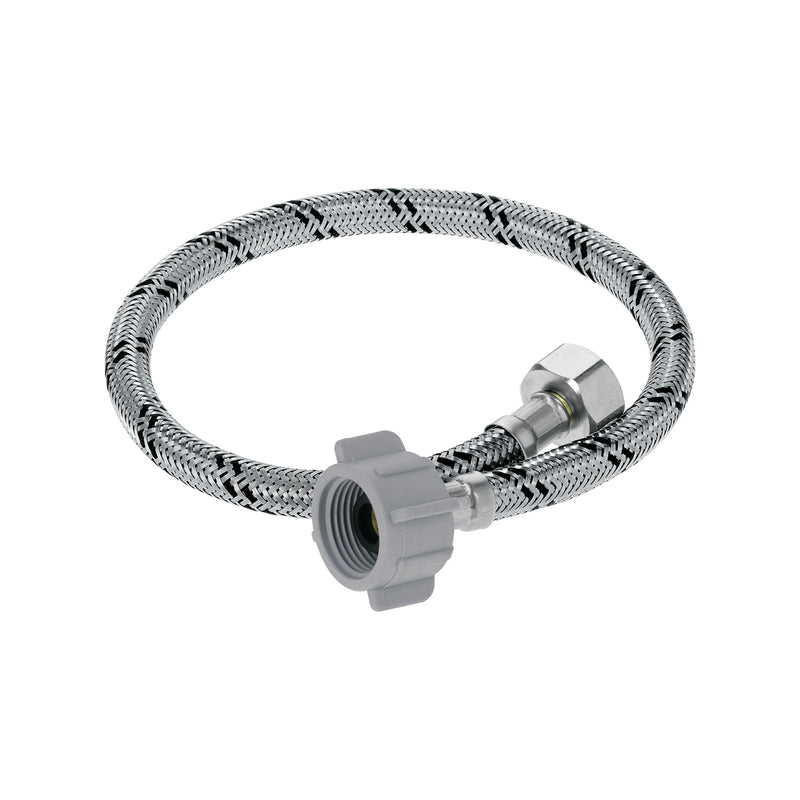 Manguera p/WC, acero inox, 1/2'x7/8', 50 cm, plástico/latón