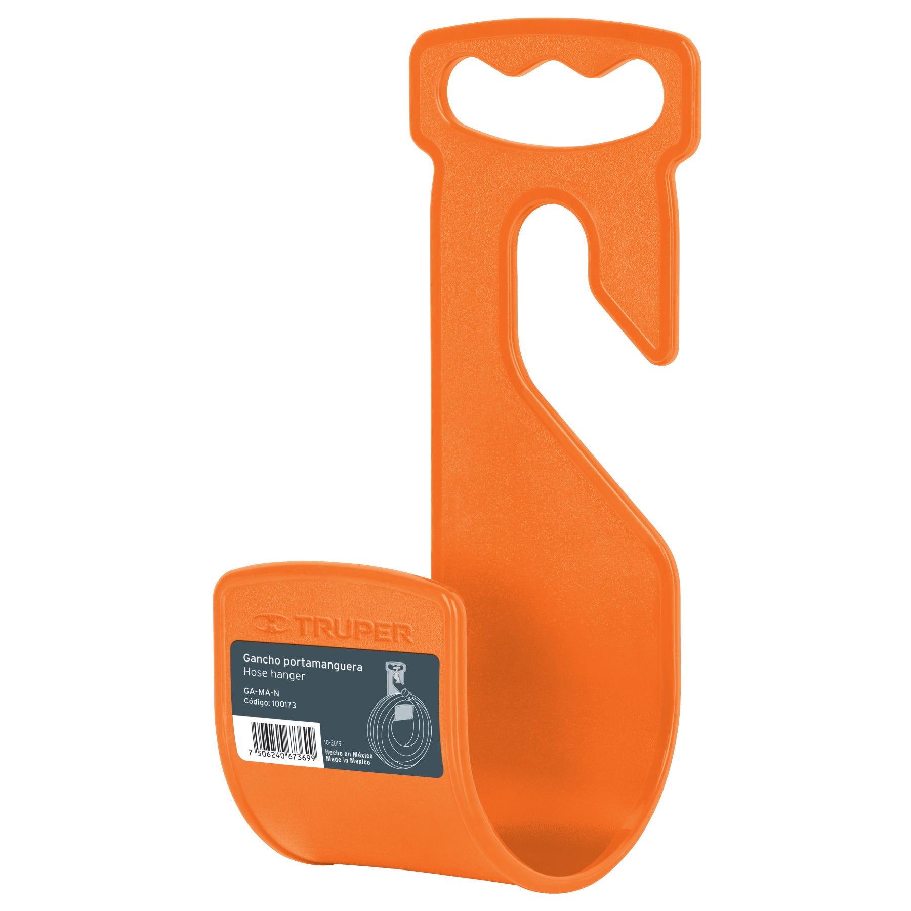 Gancho plástico para manguera de jardín, negro