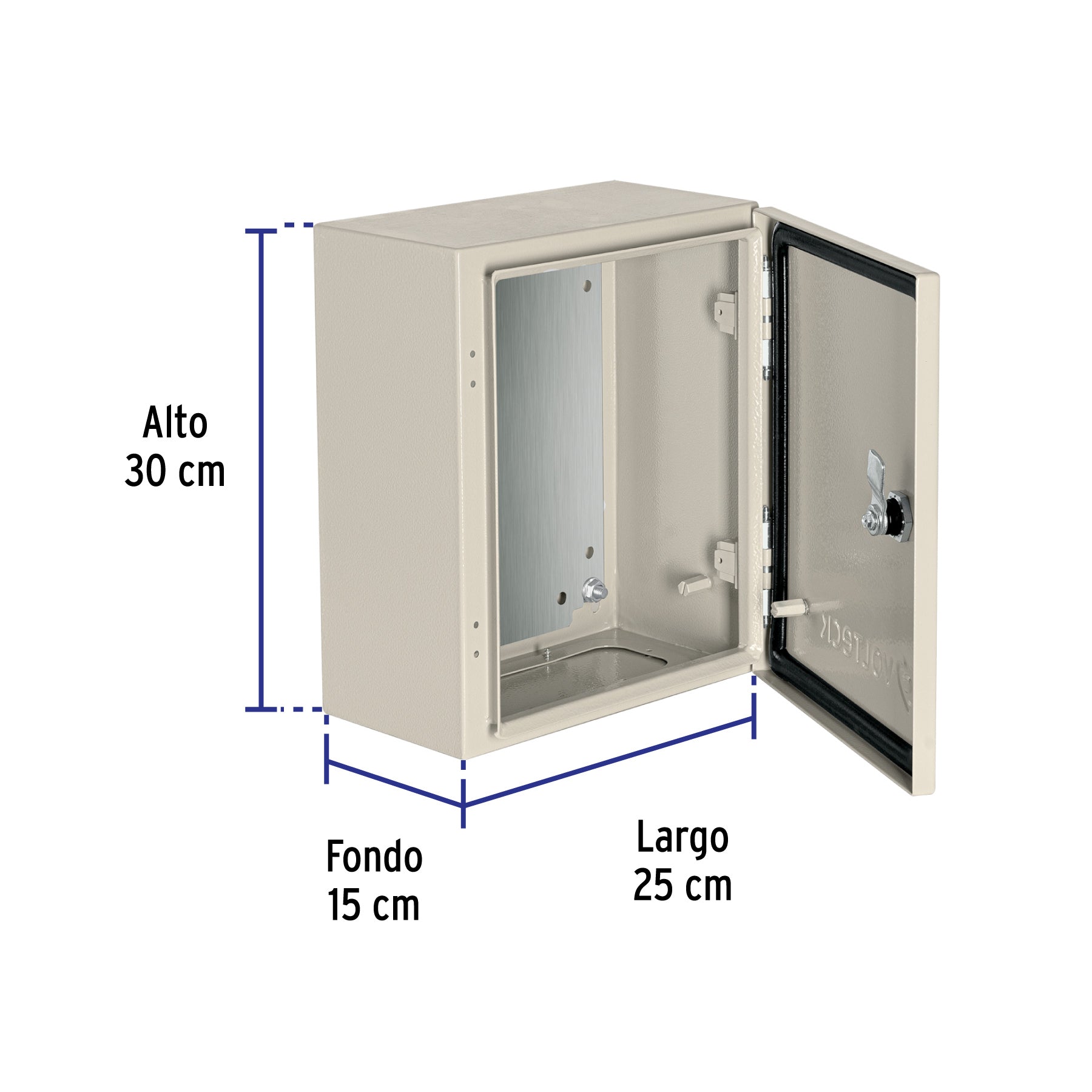 Gabinete metálico, 300 x 250 mm, Volteck
