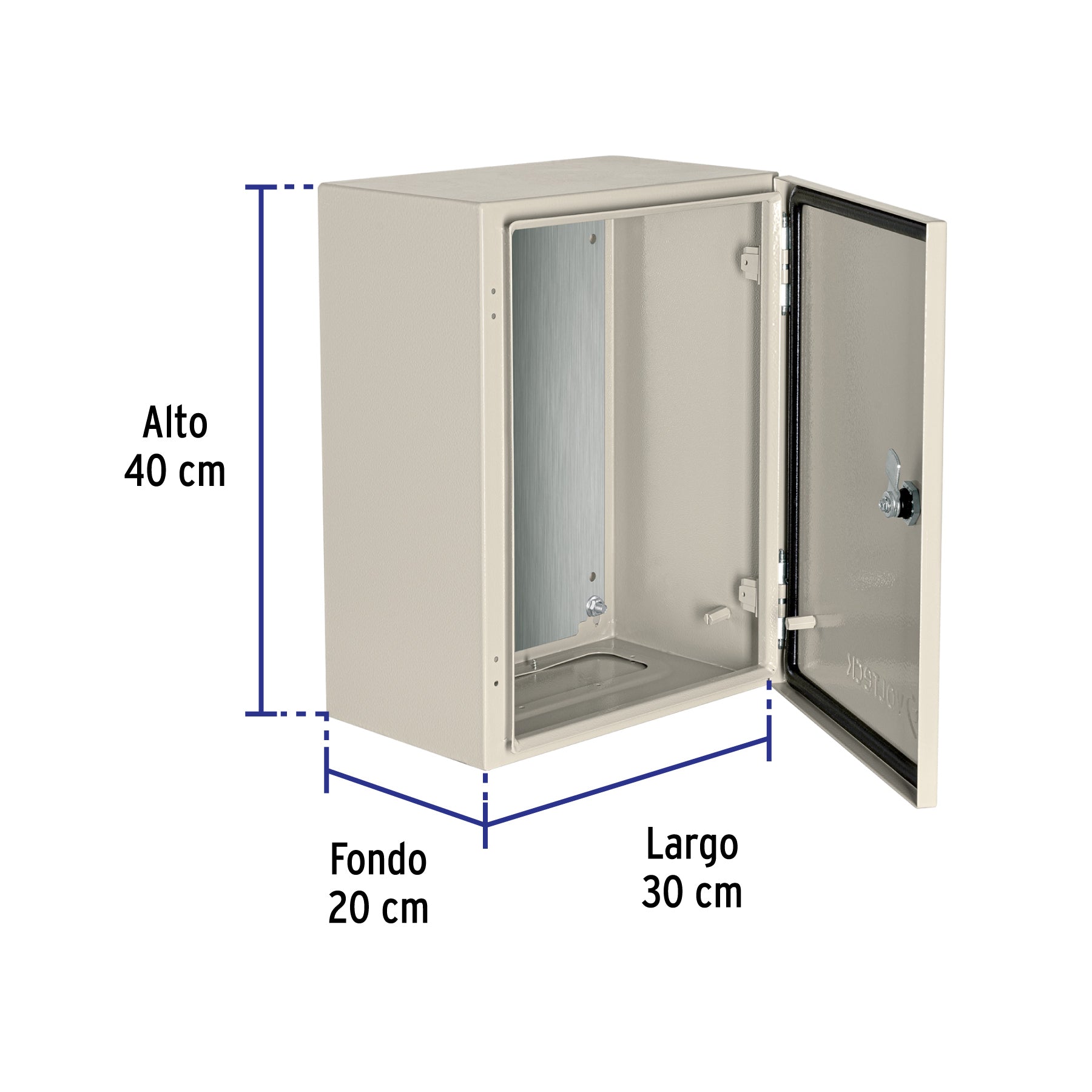 Gabinete metálico, 400 x 300 mm, Volteck