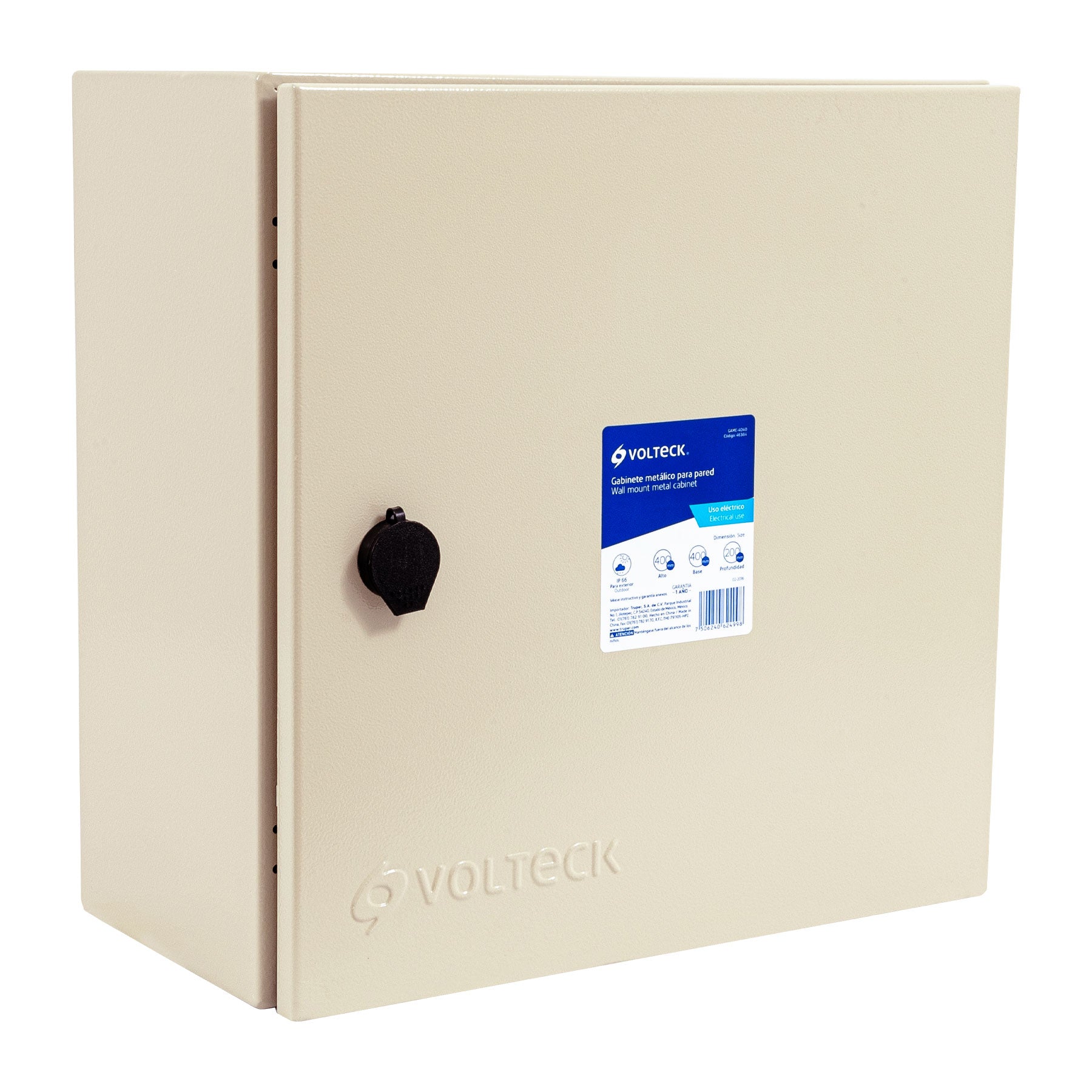 Gabinete metálico, 400 x 400 mm, Volteck
