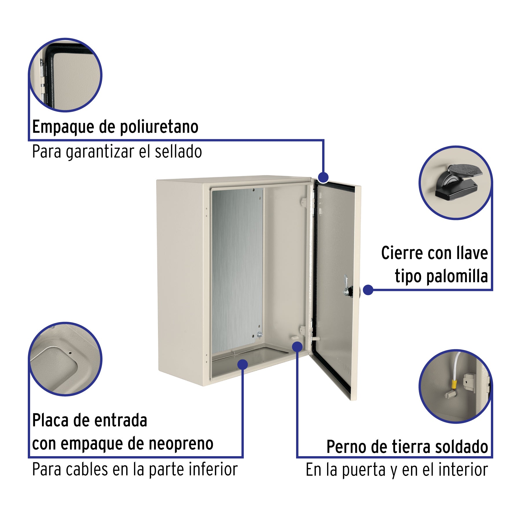 Gabinete metálico, 500 x 400 mm, Volteck
