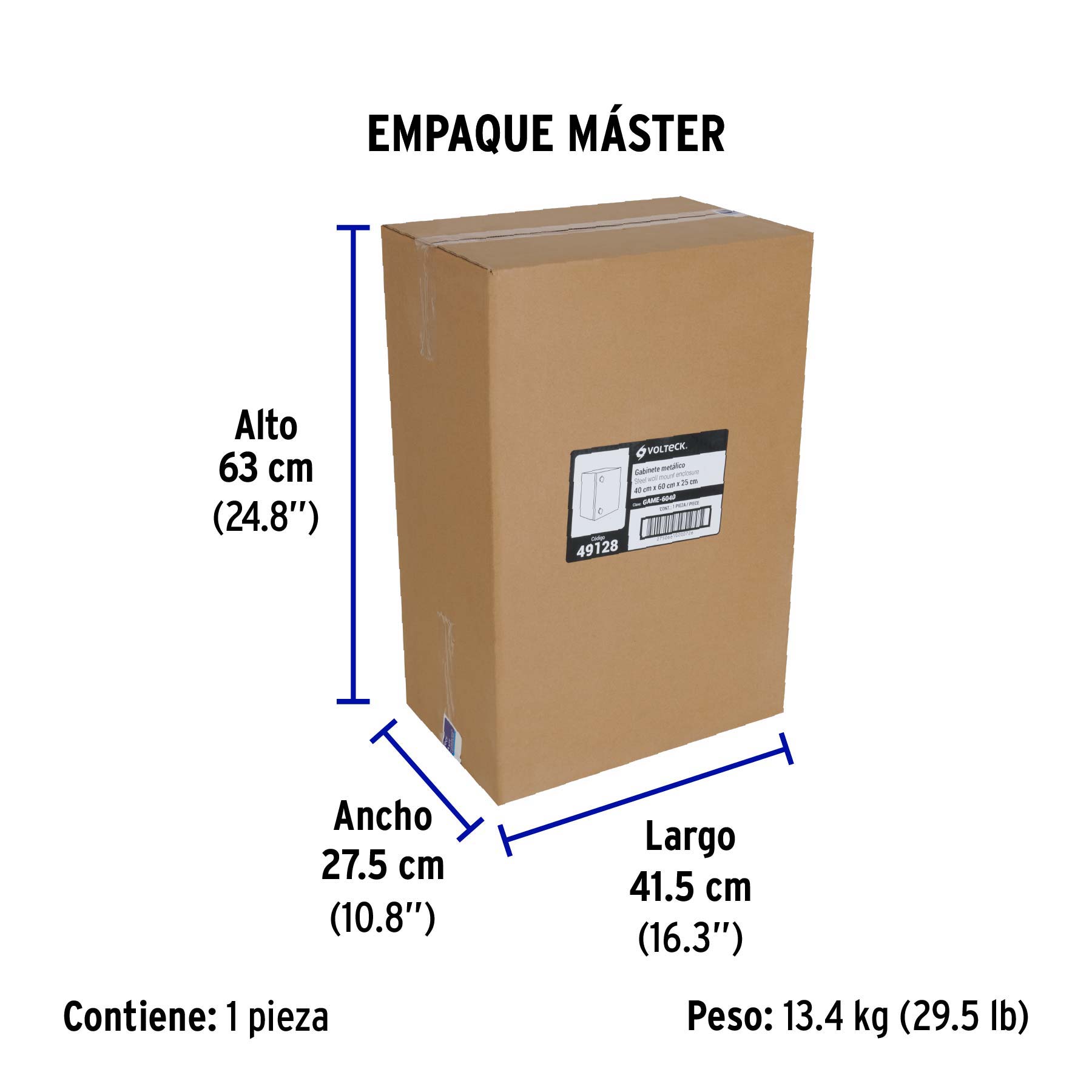 Gabinete metálico, 600 x 400 mm, VOLTECK