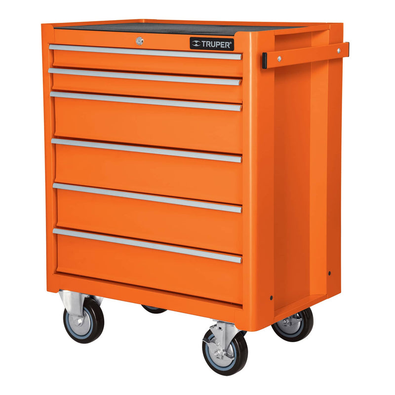 Gabinete metálico móvil, 6 cajones, capacidad 130 kg, TRUPER
