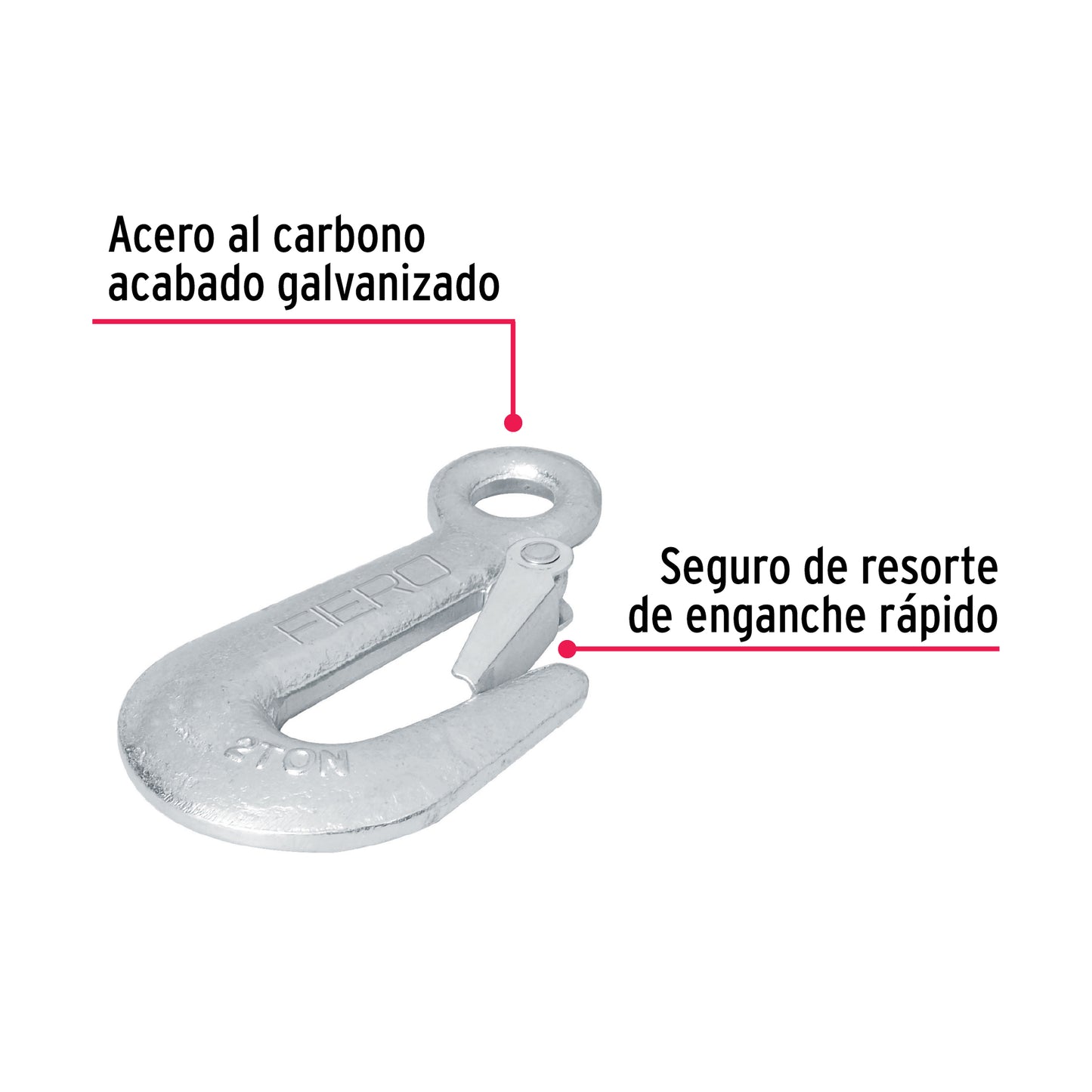 Gancho eslinga de 5/8", 4400 lbs